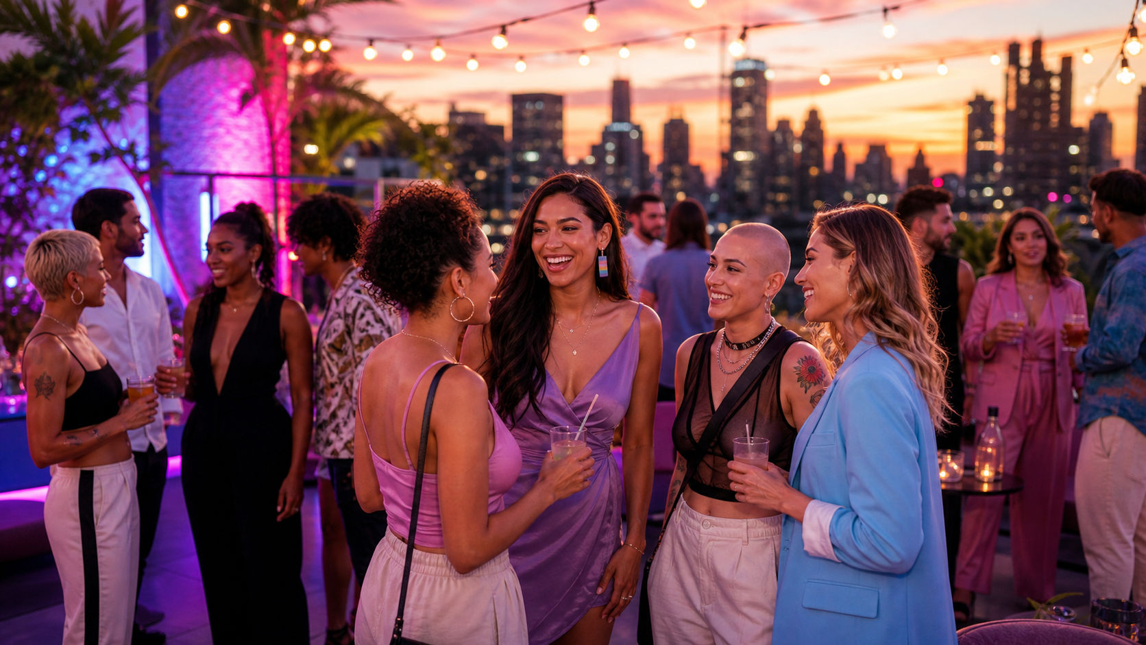 Rooftop transgender dating community meetup