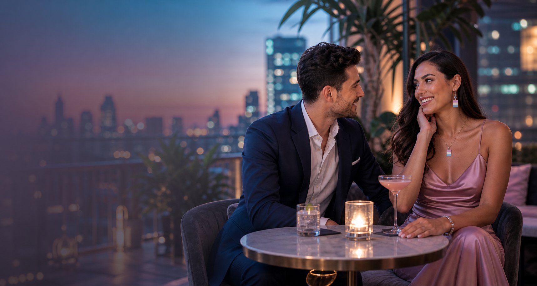 Man and transgender woman enjoying an inclusive transgender dating meetup